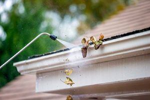 Gutter Cleaning With a Wante Pressure Wand