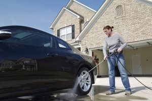 Washing Car With PowerStroke Pressure Washer