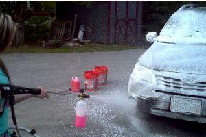 Pressure Cleaning with Soap