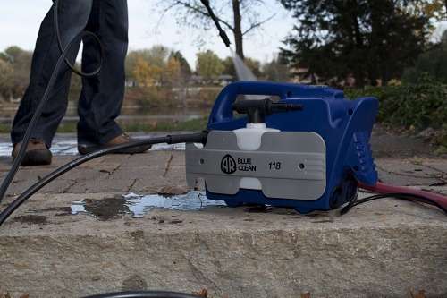 Cleaning Driveway with a Pressure Washer